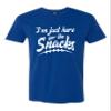 3X-Large Royal Mens I'm Just Here for The Snacks Funny Football Party Deluxe Soft T-Shirt view 1