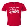 3X-Large Red Mens I'm Just Here for The Snacks Funny Football Party Deluxe Soft T-Shirt view 1