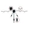 DYPASA Vertical Fishing Rod Holder Triangular Telescopic Pole-Throwing Tripod Aluminum Alloy Multi-Function Sea Pole Bracket Wall Mounted Fishing Rod Rack (Size : 1) view 3