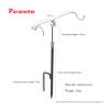 DYPASA Vertical Fishing Rod Holder Stainless Steel Portable Fishing Rod Bracket Fishing Turret Stand Pole Stand Angler Pole Sea Pole Stand Plug Wall Mounted Fishing Rod Rack view 2