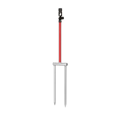DYPASA Vertical Fishing Rod Holder Fast Rod Rack Plug-in Support Gun Stand Aluminum Alloy Ground Plug-in Support Rod Rack Fishing Gear Wall Mounted Fishing Rod Rack (Color : Rojo)