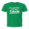 3X-Large Kelly Green Mens I'm Just Here for The Snacks Funny Football Party Deluxe Soft T-Shirt view 1