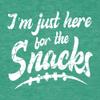 3X-Large Kelly Green Mens I'm Just Here for The Snacks Funny Football Party Deluxe Soft T-Shirt view 3