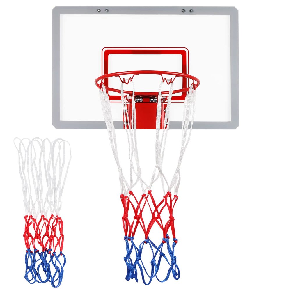 2 Pack 8 Loop Mini Basketball Net Replacement,Heavy-Duty Nylon Little Small Basketball Net with Vibrant Color,All Weather Anti Whip for Indoor Door/Room Walls 8"-10.25" Hoop
