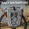 ROCKBROS Bike Panniers Waterproof Bike Rear Rack Bag Max 30L Large Capacity Bike Rear Panniers for Cycling Traveling Commuting view 2