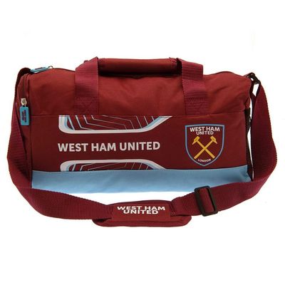 West Ham United FC Flash Duffle Bag (One Size) (Claret Red/Sky Blue)