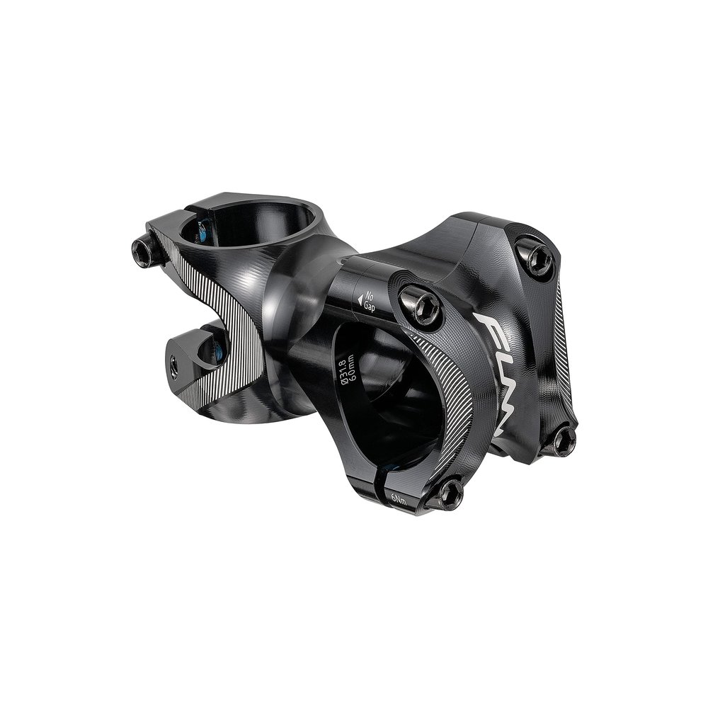 Funn Tron Mountain Bike Stem with 31.8mm Bar Clamp - Durable and Lightweight Alloy Bike Stem for Mountain Bike and BMX Bike, Length 60mm stem (Black)