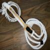 Mini Bull/Steer Rope White Poly - 9x7 Right Hand 3/4" x 3/4" soft - EPT Bull Ropes Riding Rope 12' view 2