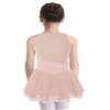 Shinsto Kids Girls Rhinestone Mesh Splice Figure Ice Skating Dress Gymnastic Leotard Dancewear Costume Pink 8 Years view 4