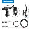 Hmseng V-Type Bike Brake Set, Complete Universal Bike Front and Rear MTB Brake, Bicycle Brakes, Inner and Outer Cables, Include Brakes Lever Calipers Multi-Tool Wrenches-Black view 2