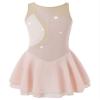 Shinsto Kids Girls Rhinestone Mesh Splice Figure Ice Skating Dress Gymnastic Leotard Dancewear Costume Pink 12 Years view 1