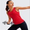 CRZ YOGA Women's Pima Cotton Workout Tanks Tie Back Sleeveless Shirts Yoga Athletic Open Back Sport Gym Tops Festival Red X-Small view 3