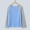 Kids Girls Fashion Top Shirt Solid Color Button Casual Tunic Tops Long Sleeve Loose Crewneck (Light Blue-a, 12-13 Years) view 2