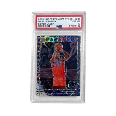 Darius Bazley 2019-20 NBA Hoops Premium Stock Rookie Card Silver Laser PSA10 Gem MT