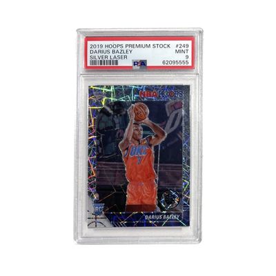 Darius Bazley 2019-20 NBA Hoops Premium Stock Rookie Card Silver Laser PSA 9