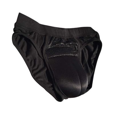 CX Mpapali Mens Hiding Gaff Panty Shaping Pants for Crossdresser, Transvestite Transgender Gaff Panties Thong Underwear (S, BLACK)