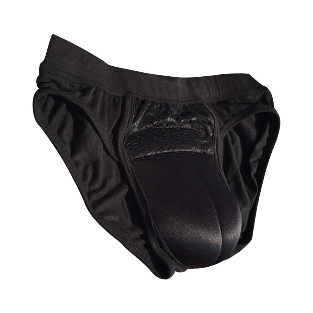 CX Mpapali Mens Hiding Gaff Panty Shaping Pants for Crossdresser, Transvestite Transgender Gaff Panties Thong Underwear (S, BLACK)