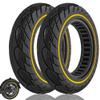 Felixstory 10x2.125 Rubber Solid Tire 50/75-6.1 fit for VOLPAM SP06,TurboAnt X7 Max/X7 Pro Electric Scooter Front/Rear, 10x2/54-152 Tire for Gotrax G4/G30LP Plus Hiboy S2/S2R Plus, 2PCS Yellow view 1