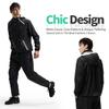 BVVU Sauna Suit for Men Zipper Sweat Sauna Jacket Gym Workout Sweat Suits with Hood Training Bodyshaper view 4