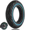 Felixstory 10x2.125 Solid Tire, Replacement for 50/75-6.1, 10x2, 10x2/54-152 Original Tire, Fit for Hiboy S2/S2R Plus, VOLPAM SP06, Gotrax GXL V2, Aovopro ES80, isinwheel S9 Pro Electric Scooter, Blue view 1