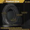 Felixstory 10 inch Solid Rubber Tire, 10x2.125 Tubeless Tyre for iScooter iPlus isinwheel S9 Max Gotrax G4/Xr/V2 Electric Scooter, 10x2/54-152 Puncture-Proof Explosion-Proof Wheel Black 1pc view 3
