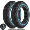 Felixstory 10x2.125 Solid Tire, Replacement for 10x2/54-152, 50/75-6.1, 10x2, 8.5x2 Original Tire, Fit for Ninebot F25 F40 D18W, Gotrax G4, iScooter i9 plus, isinwheel s9 max Electric Scooter, Blue view 1