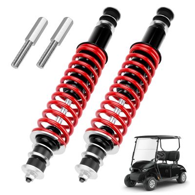 EZGO TXT Golf Cart Shocks Front or Rear with Heavy Duty Coil Springs for EZGO TXT/Medalist 1994+ G&E and Modified EZGO Golf Carts OEM# 70928-G01 76418-G01Red