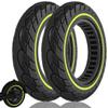Felixstory 10x2.125 Solid Tire, Replacement for 10x2/54-152, 50/75-6.1, 10x2, 8.5x2 Original Tire, Fit for Ninebot F25 D18W Gotrax G4 iScooter i9 plus isinwheel s9 max Electric Scooter, Luminous green view 1