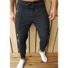 JEsilunmaMY Jogger Sweatpants for Men Elastic Waist Tapered Pencil Pants with Zip Pocket Slim Fit Athletic Lounge Trousers (Dark Grey,3X-Large) view 2
