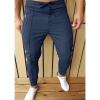 JEsilunmaMY Jogger Sweatpants for Men Elastic Waist Tapered Pencil Pants with Zip Pocket Slim Fit Athletic Lounge Trousers (Dark Blue,XX-Large) view 2