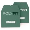 Weight Vest Plates - Weighted Plates for Strength Training Weight Vests - 14lb (Pair) - Green view 1
