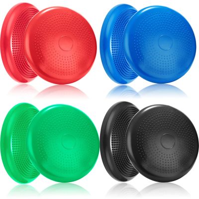 Jerify 4 Pcs Wiggle Seat Flexible Inflated Wobble Cushion Stability Balance Pad Balance Disc Sensory Seat for Men Women Fitness Physical Exercise Improving Posture Home Office(Colorful)