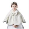 MioCloth Girls Faux Fur Shawl Wrap Flower Girl Princess Wedding Party Dress Up Bolero Shrug Accessories Winter Warm Shoulder Cape view 1