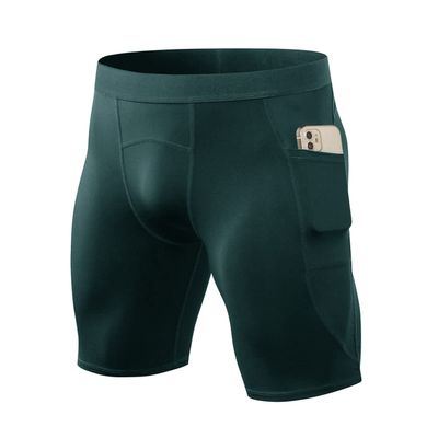 CARGFM Compression Shorts for Men, Basketball Running Tights Cool Dry Spandex Underwear Workout Gym Athletic Baselayer Deep Green
