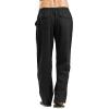 JEsilunmaMY Mens Linen Casual Pants Drawstring Elastic Waist Yoga Pants with Pockets Lightweight Summer Beach Loose Trousers (Black,5X-Large) view 4