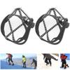 Pilipane 1 Pair Traction Spring Spike Shoe Covers for Snow Climbing Mountaineering, Outdoor Ski Ice Crampons, for Snow Ground Hiking Climb for Snow Boots and Shoes for Walking Fishing Jogging view 3