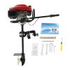 Cbhfmljd Hangkai 4-Stroke 6HP Outboard Motor, Boat Motor Heavy Duty Outboard Boat Motors Inflatable Marine Fishing Boat Yacht Engine with Air Cooling System view 1