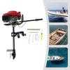 Cbhfmljd Hangkai 4-Stroke 6HP Outboard Motor, Boat Motor Heavy Duty Outboard Boat Motors Inflatable Marine Fishing Boat Yacht Engine with Air Cooling System view 2