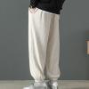 Mens Jogger Sweatpants Elastic Waist Fleece Warm Winter Lounge Pants Casual Loose Thicken Workout Sports Pants (Light Yellow,Large) view 3