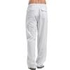 JEsilunmaMY Mens Linen Casual Pants Drawstring Elastic Waist Yoga Pants with Pockets Lightweight Summer Beach Loose Trousers (White,Large) view 4