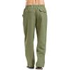 Mens Linen Casual Pants Drawstring Elastic Waist Yoga Pants with Pockets Lightweight Summer Beach Loose Trousers (Green,XX-Large) view 4