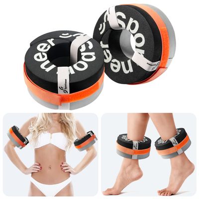 Foam Aquatic Cuffs Exercise Equipment: Sportneer Water Aerobics Float Ring with Adjustable Webbing Pool Exercise Workout Set Water Ankle Ring