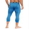 dPois Compression Pants for Men Workout Running Leggings Tights Thermal Base Layer Athletic Underpants Blue X-Large view 2