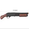 Golden Ball x Eagle 300 FPS Full Metal 3/6-Shot Pump Action Gas Airsoft Shotgun - Wood (Three & Six Burst Mode) view 3