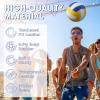 Junkin 6 Pack Volleyballs Official Size 5 Waterproof Soft Volleyball with Pump and Net Bag Outdoor Indoor Beach Gym Training Sport Gift Back to School(Blue Yellow Red, Blue White Yellow) view 3