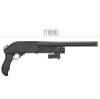 Golden Ball & Eagle M870 3/6-Shot Pump Action Gas Airsoft Shotgun w/Forend Grip - Black view 2