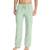 JEsilunmaMY Men's Cotton Linen Yoga Pants Elastic Waist Casual Loose Lounge Pants Solid Color Jogger Sweatpants Pajama Pants (Light Green,XX-Large) view 1