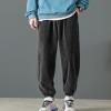 JEsilunmaMY Mens Jogger Sweatpants Elastic Waist Fleece Warm Winter Lounge Pants Casual Loose Thicken Workout Sports Pants (Grey,Large) view 2