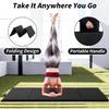 BLKMTY Gymnastics Mats, 4'x10'x2'' Folding Exercise Mat Gym Yoga Aerobics Fitness Mats Kids' Gymnastics Tumbling Mat with Carrying Handles for Home Gym Exercise&Play Gym, Black view 2