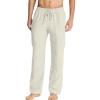 JEsilunmaMY Men's Cotton Linen Yoga Pants Elastic Waist Casual Loose Lounge Pants Solid Color Jogger Sweatpants Pajama Pants (Light Yellow,Small) view 1